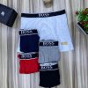 boxers longs en coton stretch avec logos Boss :