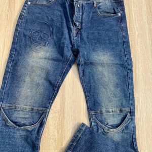 Pantalon jean tête de mort