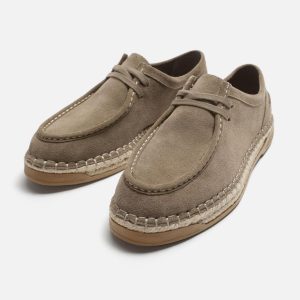 Mocassins en daim a bout rond